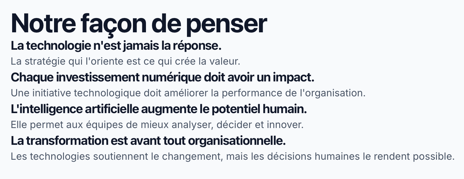 Repenser la création de valeur - Numerech
